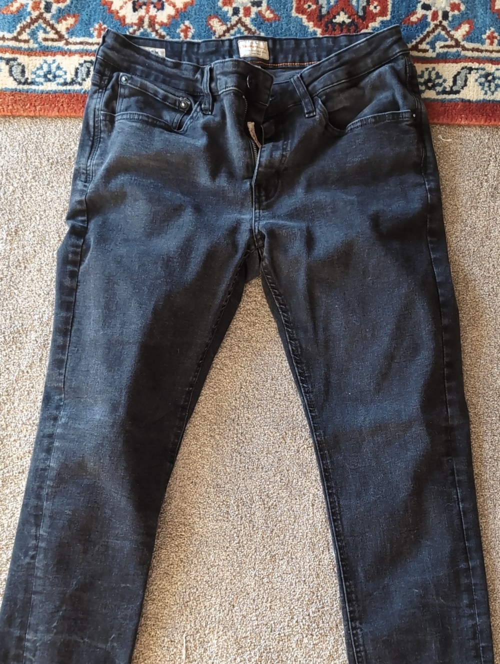 Weatherproof Vintage Slim Fit Jeans - Faded Black / Charcoal (34x32)